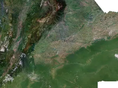 Colombia Terrain 3D Map  3D model