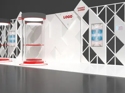 VR POD with ABSTRACT WALL 3D model