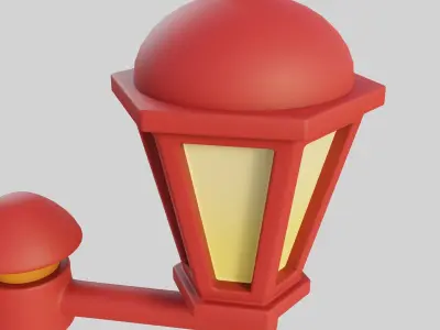 Cartoon Street Light 8 3D model