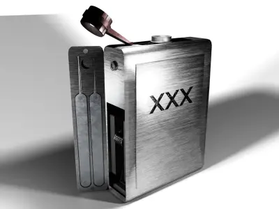 Spy Flask Low-poly 3D model