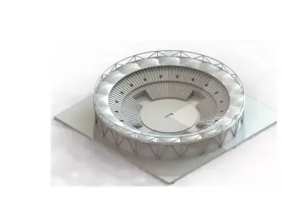 Modular cricket stadium 3D print model