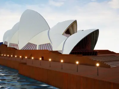 SYDNEY OPERA HOUSE Low-poly 3D model
