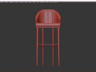 BAR CHAIR ELLIS Low-poly 3D model