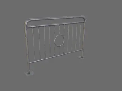 Fence model 01 Low-poly 3D model