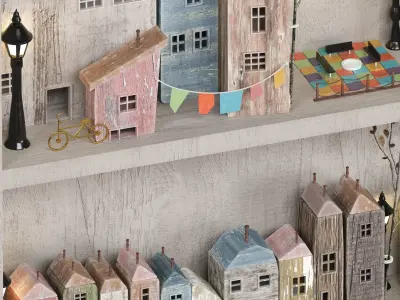 Village Decor Set 3D model