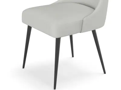 Ball And Cast Kitchen Upholstered Dining Chair 3D model