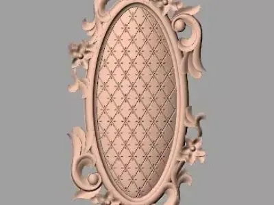 European style flower 3D relief STL Model for cnc engraving E098 3D model