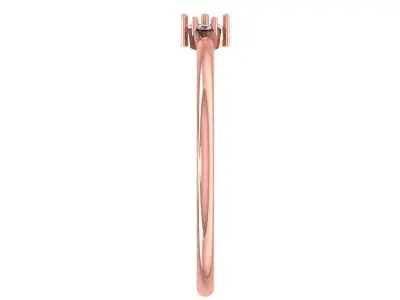 Solitaire Women Light Weight Band Ring 3D print model 29