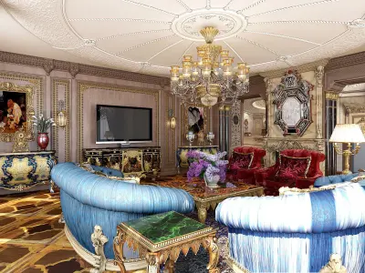 classic oriental chandelier 3D model