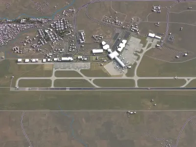 Abuja - Nnamdi Azikiwe - 3D Airport Model Low-poly 3D model