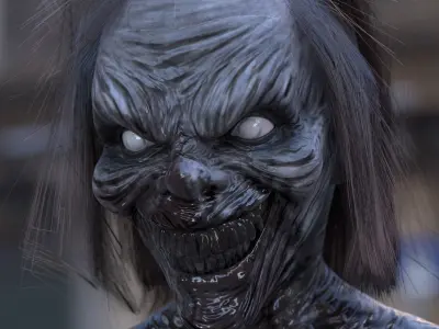 CREEPY GHOST Low-poly 3D model