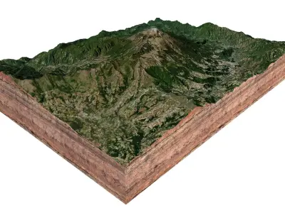 Volcan Tajumulco Stratovolcano Guatemala 3D model