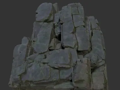 Low poly Desert Modular Rock 230426 Low-poly 3D model