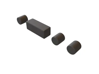 Morse Code L v1 001 Low-poly 3D model