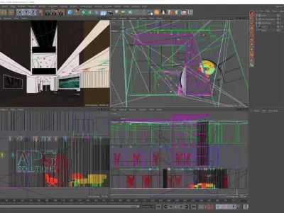 Corona - C4D files - Commercial Interior Space 3D model