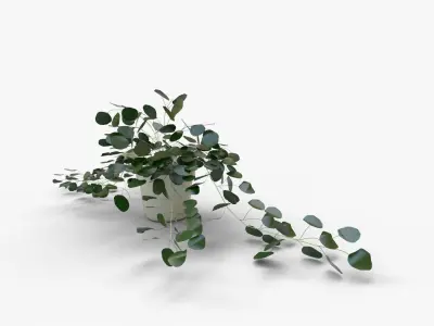 Faux Potted Trailing Leaf Plant 3D model