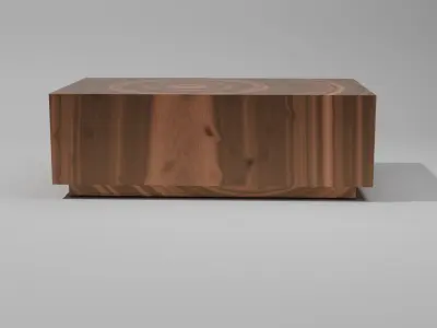 Wooden table 3D model 3