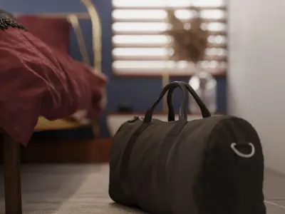 bedroom interior scene 3d design model 3D model