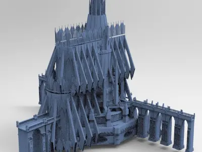 Cathedral Palace Art deco Split Half cathedral  3D model