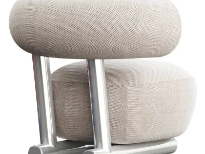 PIPE Armchair By Moroso 3D model