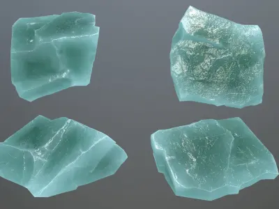 Rock Set 10 Low-poly 3D model