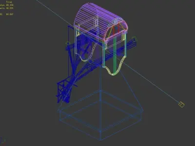 Different dimension - building - big windmill 03 3D model