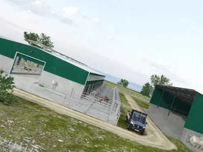  Cow Farm Barn Scene Collection 