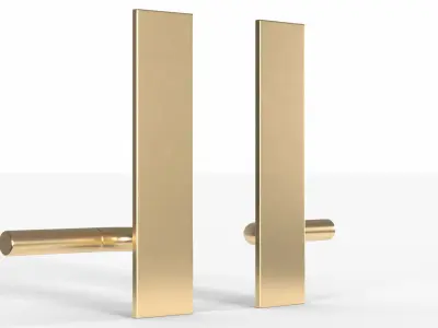 Tumalo Lever - Brass Handle Exterior Door Hardware 3D model