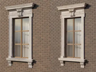 Classic window frame  3D model
