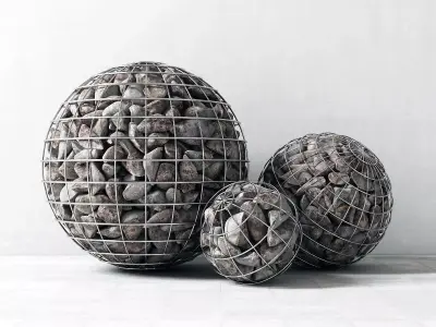 Gabion sphere form 3D model