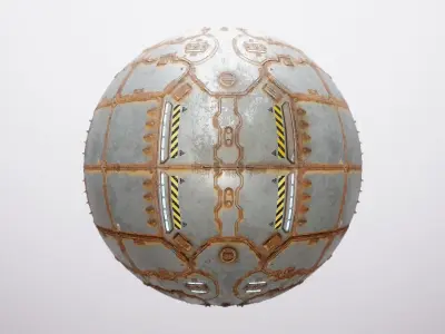 PBR Sci-Fi Spaceship Texture 26 Low-poly 3D model