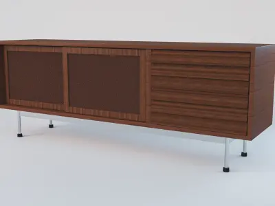 cabinet sideboard with two doors Low-poly 3D model