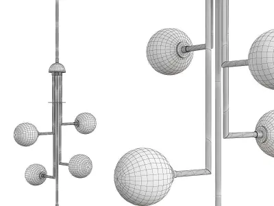 HALO V CHANDELIER Low-poly 3D model