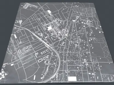 Cityscape Bucha Ukraine 3D model