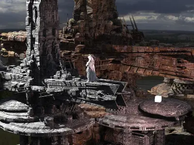 Dantes Inferno Heavens Cross city Kit bash 1 3D model