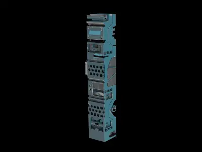 Sci-Fi Hard Surface Pillar 3D print model