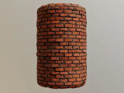 Damaged Brick Wall PBR Texture Texture