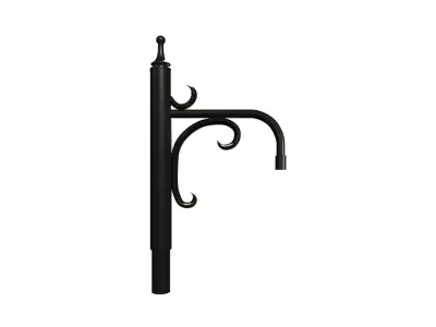 Post-Arm-3 wrought iron garden spigot 3D model