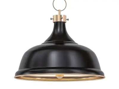Metal gold pendant light 3D model