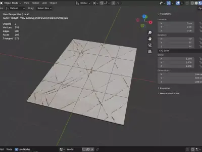 Modern Linear Vail Zig-Zag Area Rug in Caramel and Cream Low-poly 3D model