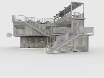 Container Cafe 11 3D model