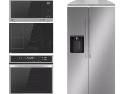 LG kitchen appliance collection 3D model