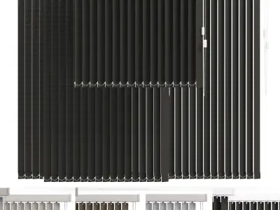 vertical blinds in 4 color  3D model