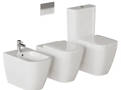 Duravit HAPPY D2 WC Full Set 3D model