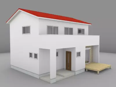 House model for background 21 Low-poly 3D model