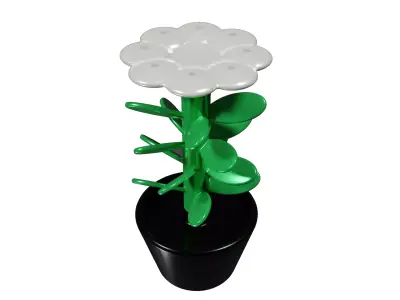 Cartoon Flower Pot Low-poly 3D model