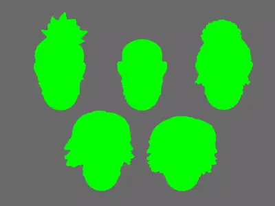 Cyber Samurai Exposed Ronin Heads 3D print model