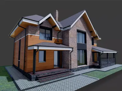 P0025 Residential House Cottage Alex 3d model 3D model