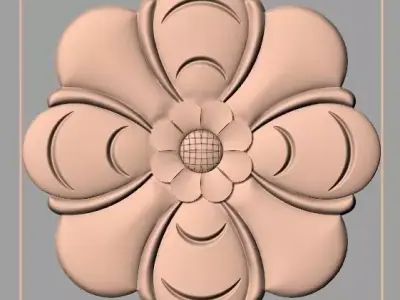 European furniture 3D relief models for CNC wood engraving E211 3D model