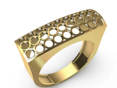 Modern rings 3D Print Models 11-14   23-28 3D print model